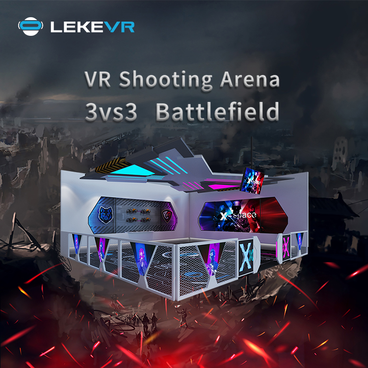 LEKE VR X-Space VR Free Roam Zombie Game Multiplayer Arena Escape Room 2-6 PVP Shooting VR Simulateur 9d